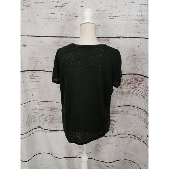 Scotch & Soda Mixed Media Linen Paisley Print Tee Size Small - Picture 3 of 7